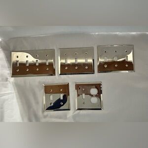 Brushed Nickel Switch & Receptacle Wall Plates – Mixed Lot (5 Total)